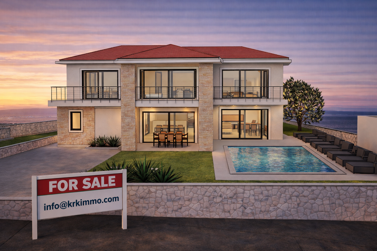 Gradbeno zemljišče Krk z dovoljenjem in pogledom na morje