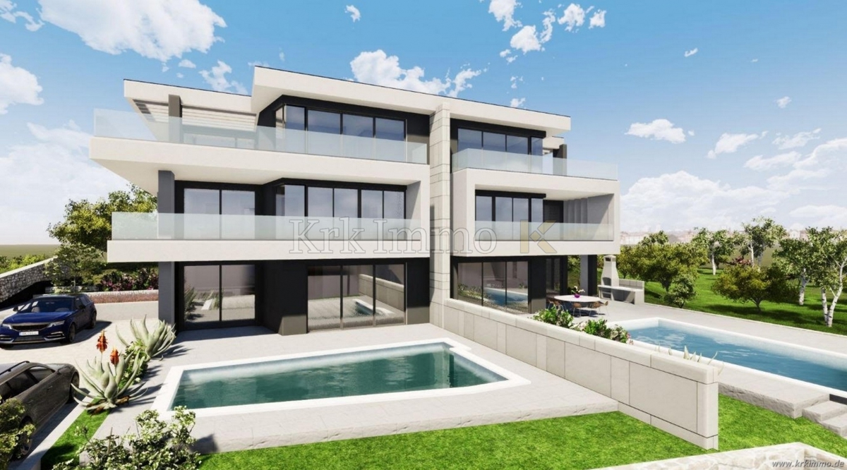 Mesto Krk: Nova luksuzno opremljena hiša na odlični lokaciji