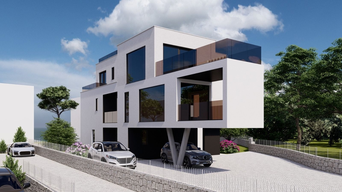 Stavbno zemljišče s projektom  – Njivice, otok Krk