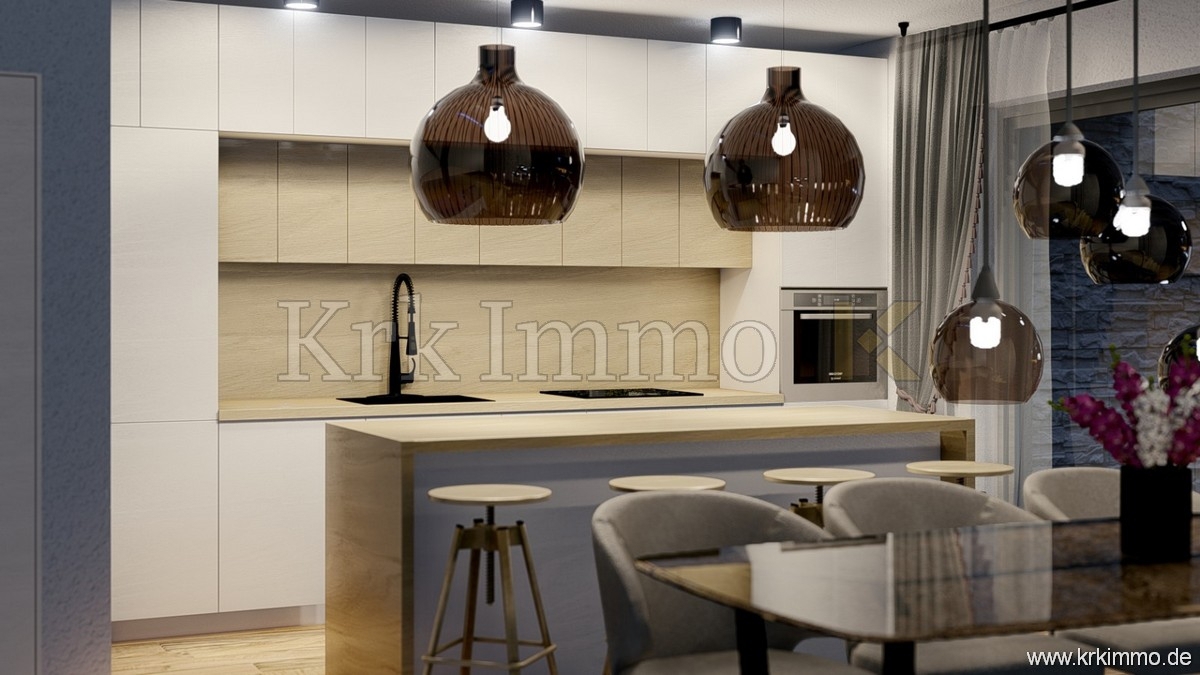 Malinska: Gradbeno zemljišče s projektom in dovoljenjem