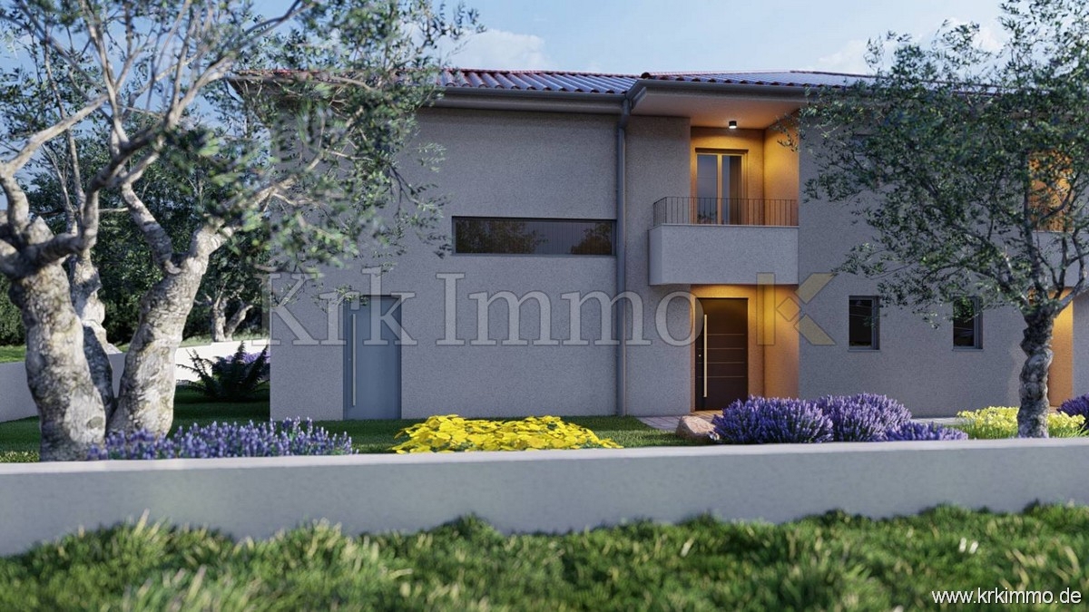 Malinska: Gradbeno zemljišče s projektom in dovoljenjem