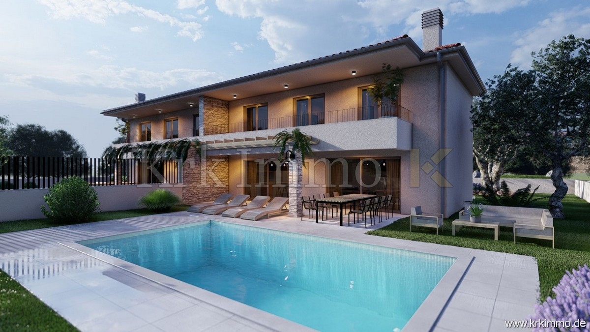 Malinska: Gradbeno zemljišče s projektom in dovoljenjem