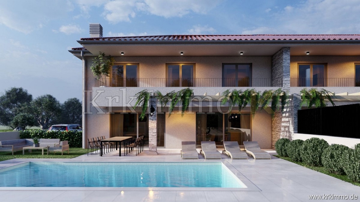 Malinska: Gradbeno zemljišče s projektom in dovoljenjem