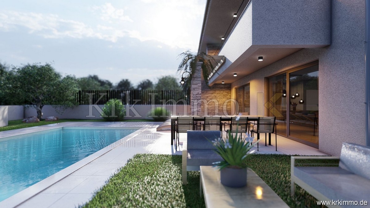 Malinska: Gradbeno zemljišče s projektom in dovoljenjem