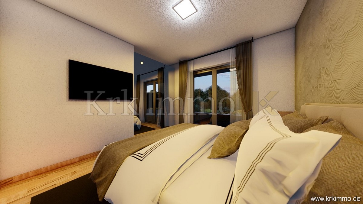 Malinska: Gradbeno zemljišče s projektom in dovoljenjem