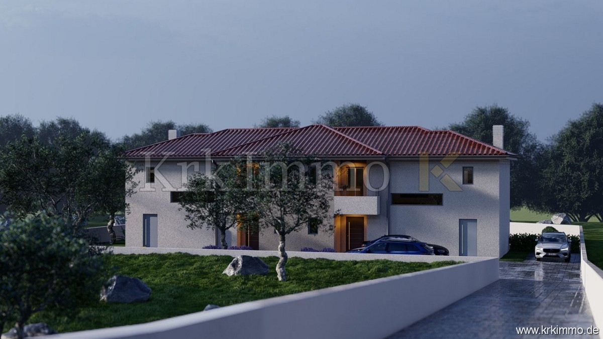 Malinska: Gradbeno zemljišče s projektom in dovoljenjem