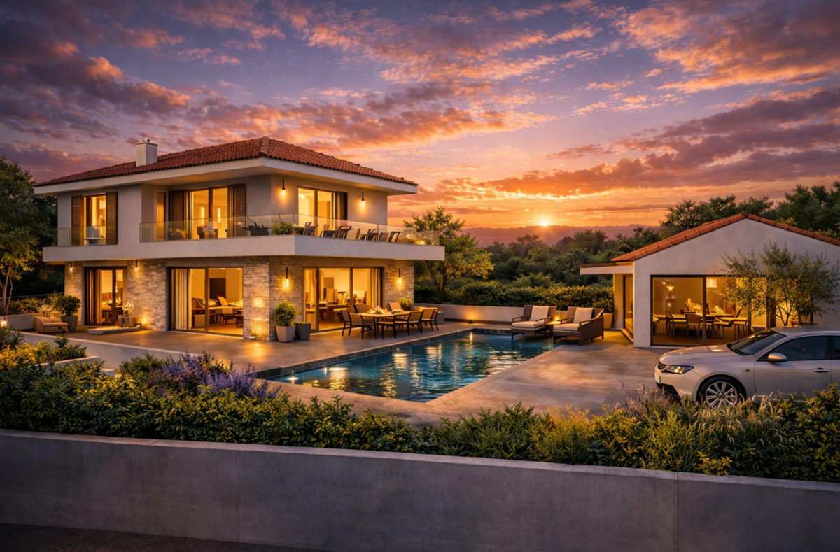 Vila s pogledom na morje naprodaj. Malinska, Krk