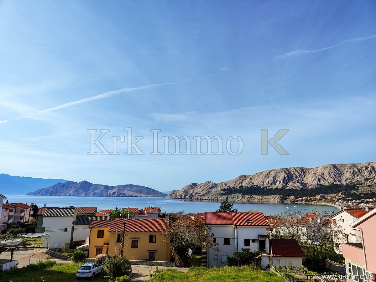 Baška: Opremljeno stanovanje s čudovitim pogledom na morje