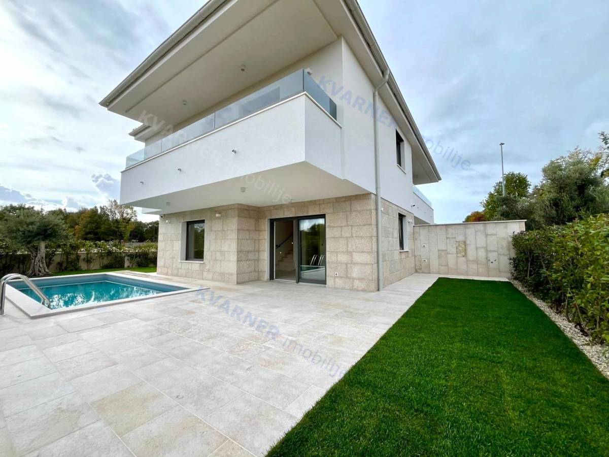 Malinska, prodaja, Nova polovična hiša z bazenom!