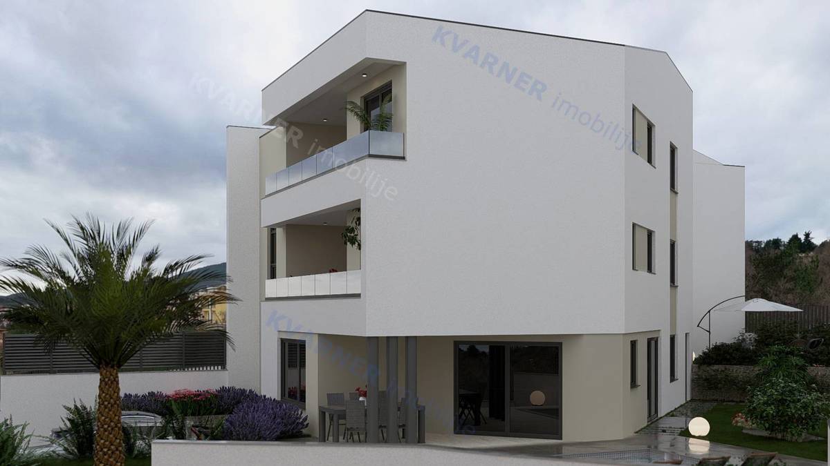 Vrbnik – Pritlični apartma z bazenom in vrtom