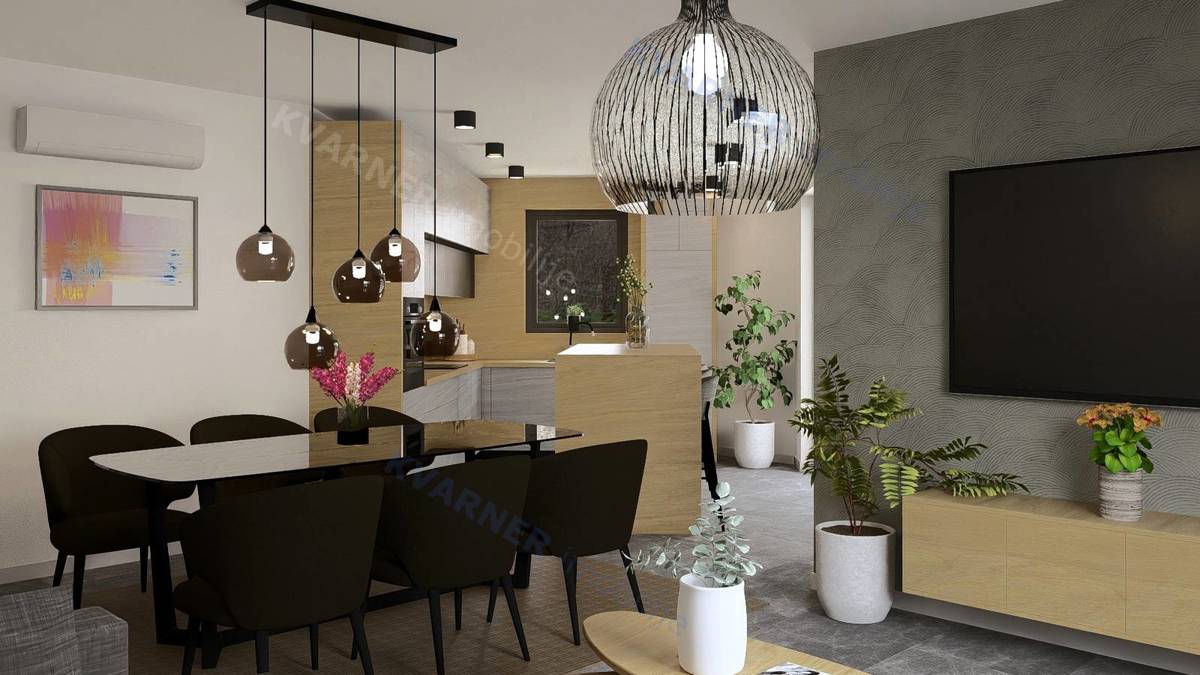 Vrbnik – Pritlični apartma z bazenom in vrtom