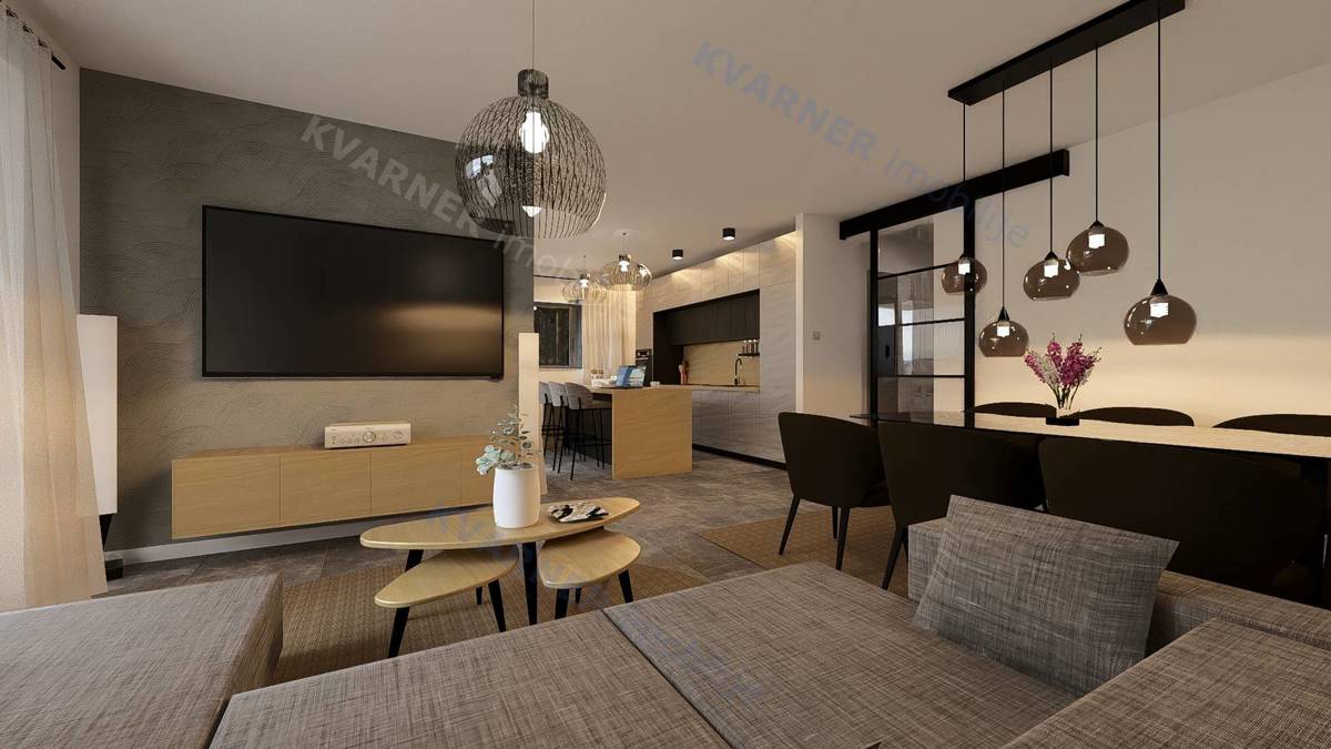 Vrbnik – Pritlični apartma z bazenom in vrtom