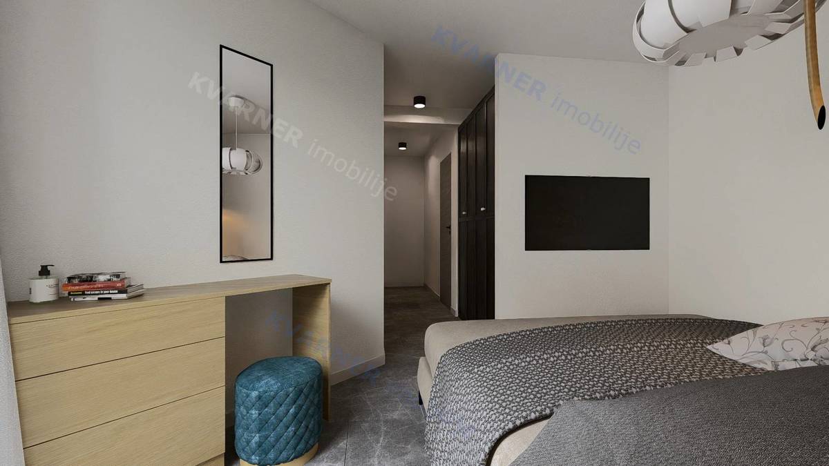 Vrbnik – Pritlični apartma z bazenom in vrtom