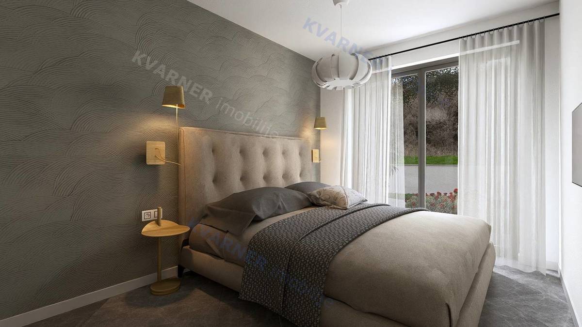 Vrbnik – Pritlični apartma z bazenom in vrtom
