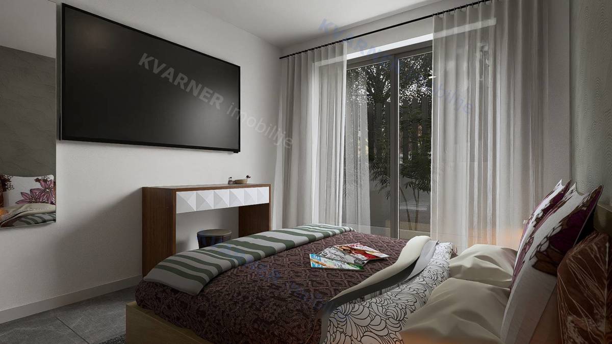 Vrbnik – Pritlični apartma z bazenom in vrtom