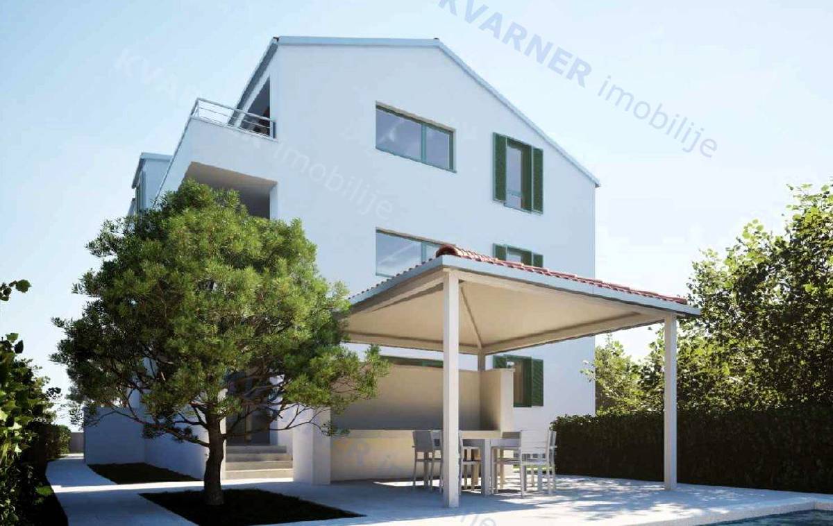 Šilo - apartma z bazenom 100 m od morja