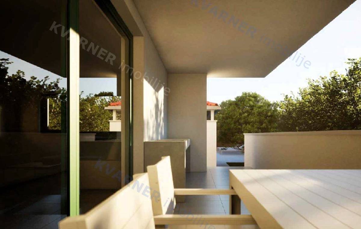 Šilo - Sodobno stanovanje v novogradnji 100 m od plaže