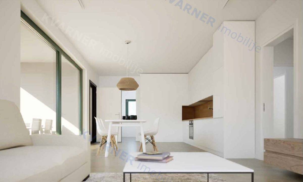 Šilo - Sodobno stanovanje v novogradnji 100 m od plaže