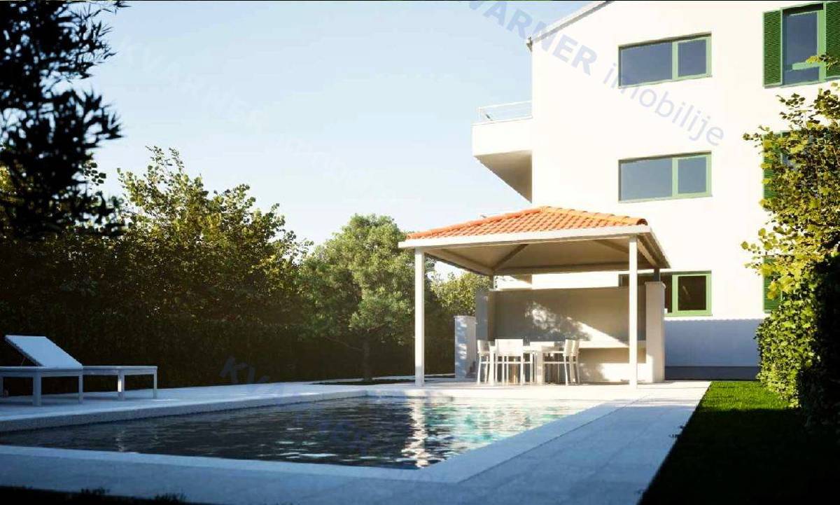 Šilo - Sodobno stanovanje v novogradnji 100 m od plaže