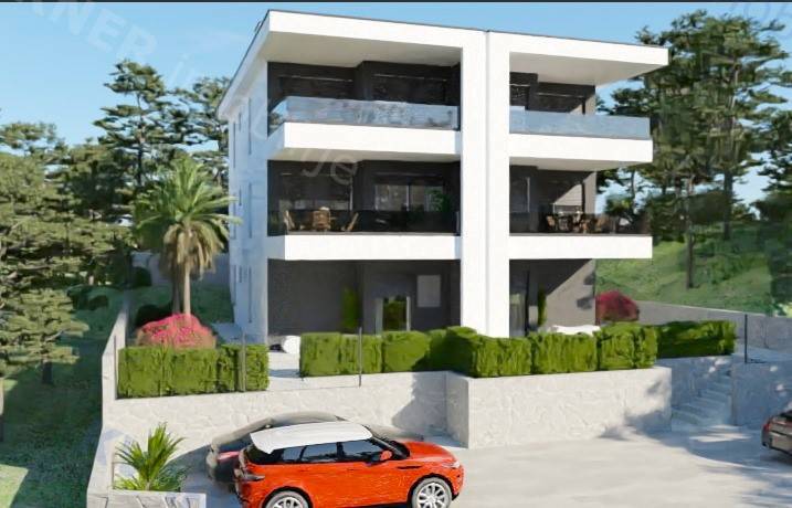  Omišalj - Nov apartma z bazenom in pogledom na morje