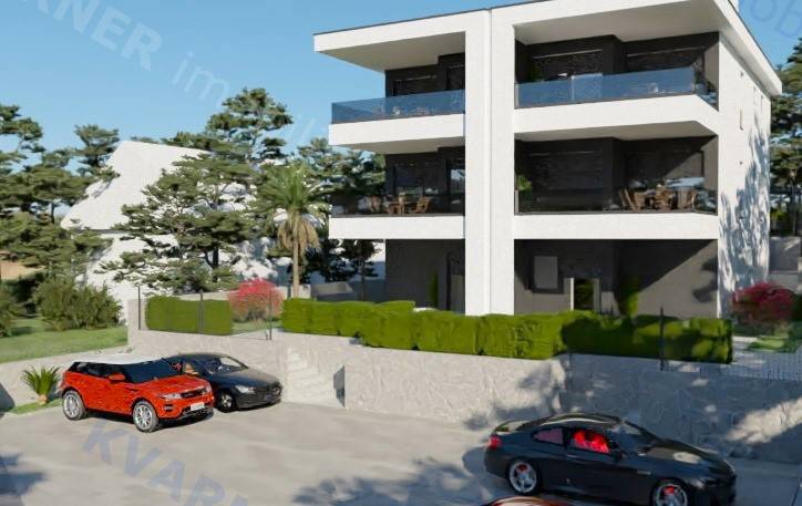  Omišalj - Nov apartma z bazenom in pogledom na morje