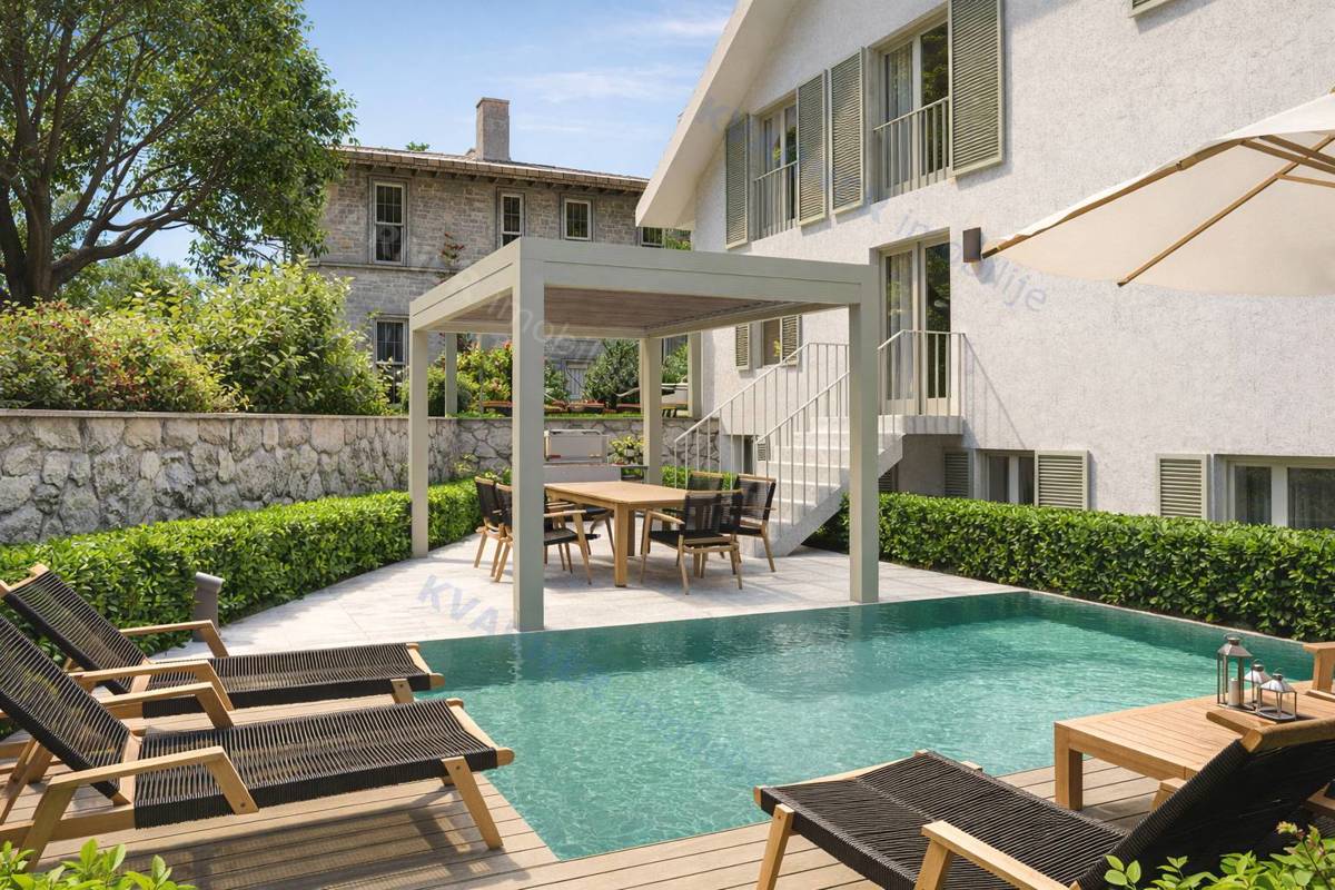 Malinska - Novo stanovanje z vrtom in bazenom 