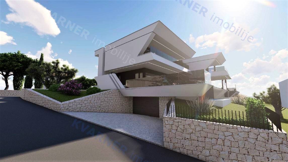  Njivice – hiša z 2 dvonadstropnima apartmajema in bazenom
