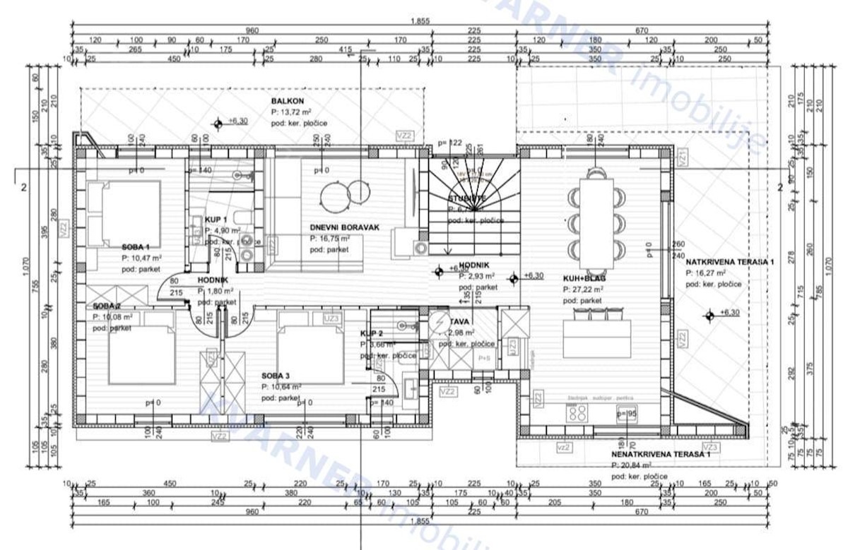 Penthouse z veliko teraso na mirni lokaciji!