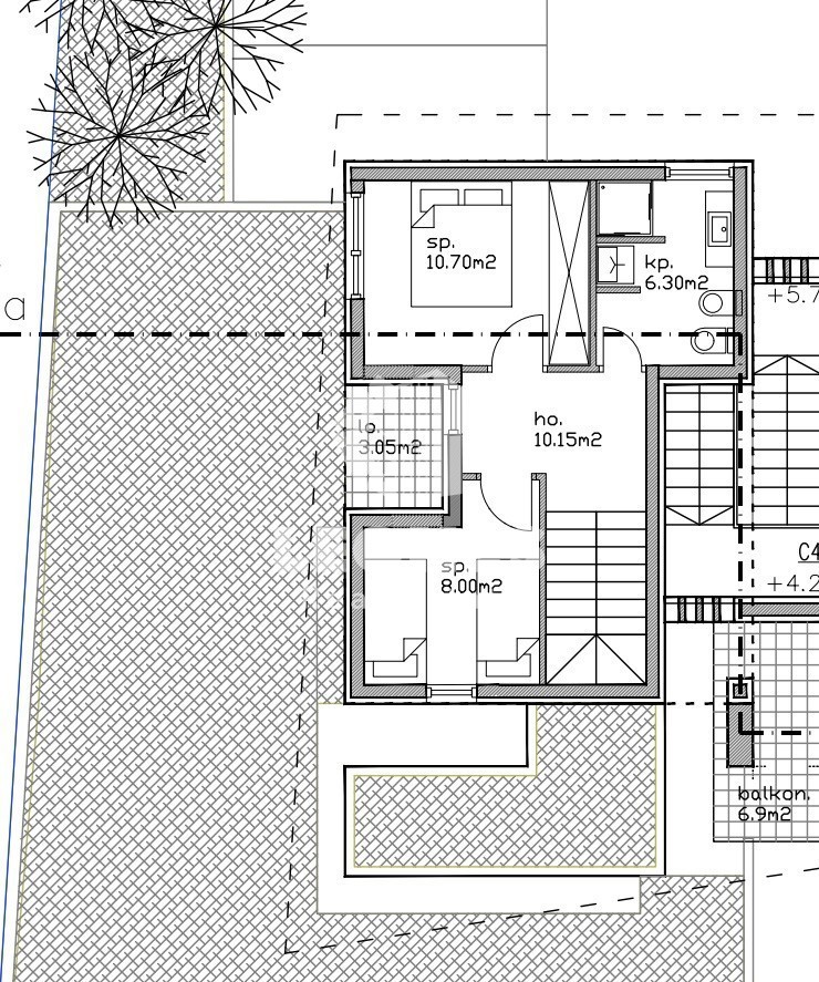 Dvoetažni apartma v Lovrečici, le 300 metrov od morja