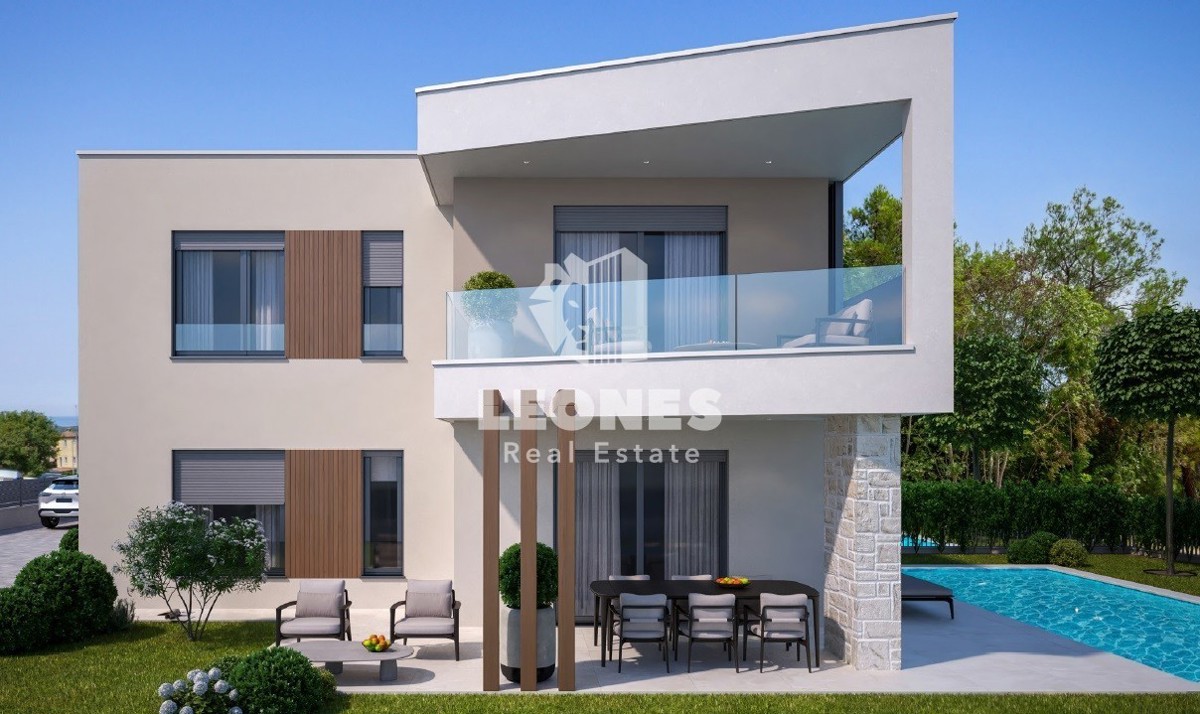 Moderna dvojna hiša z bazenom v bližini Umaga