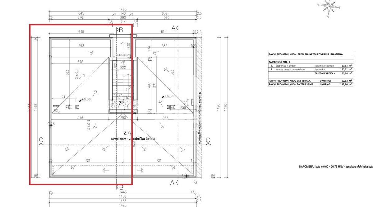 Apartma v prvem nadstropju s strešno teraso s čudovitim pogledom na morje le 650 metrov od morja v Zambratiji