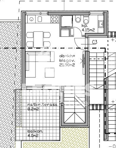 Duplex stanovanje s pogledom na morje v Lovrečici, le 300 metrov od morja