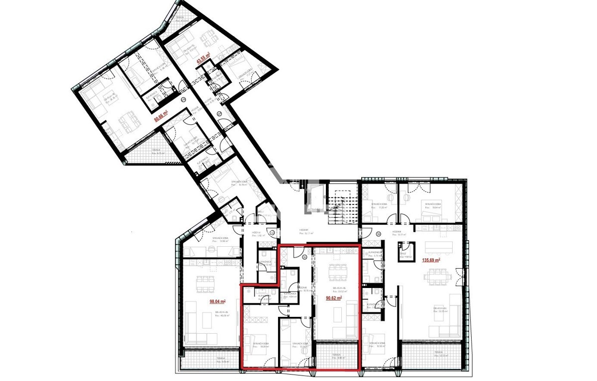 Stanovanje v novogradnji v drugi vrsti do morja v Umagu