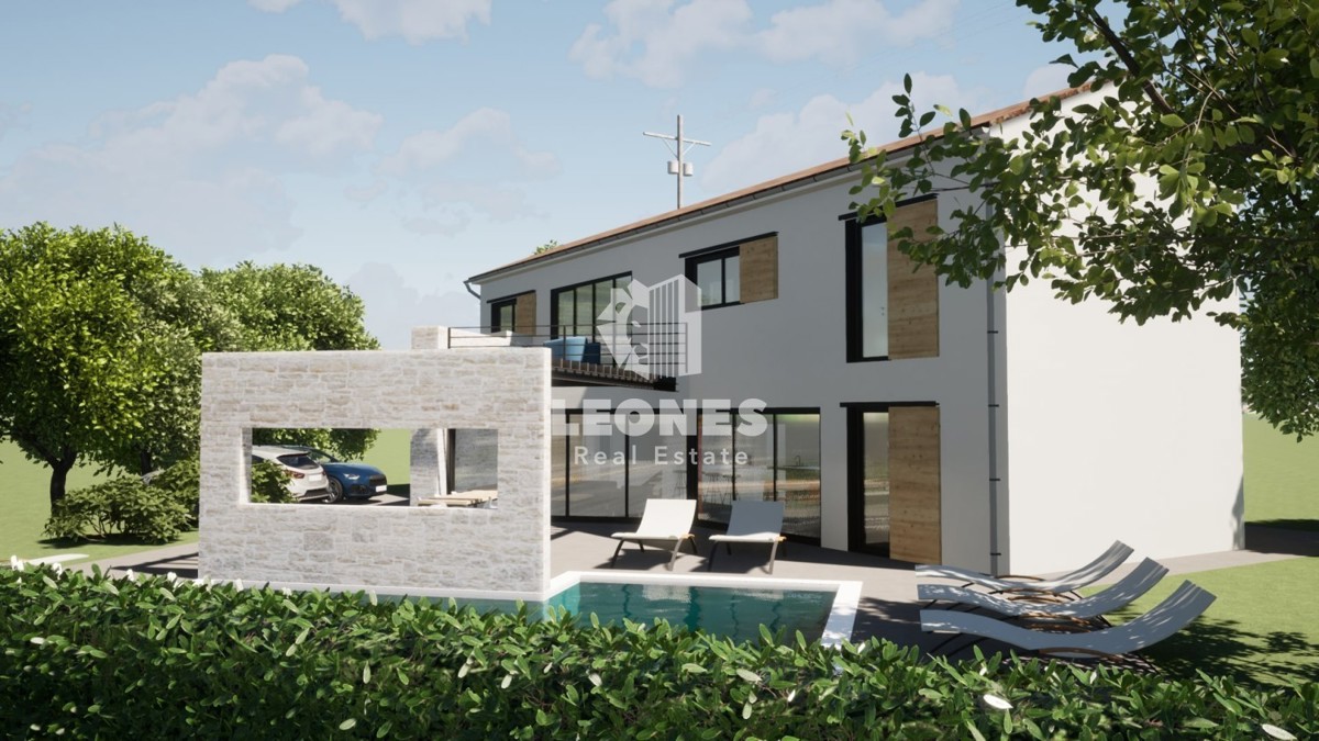 Lepa samostojna vila s tradicionalno-modernim bazenom v bližini Vrsarja