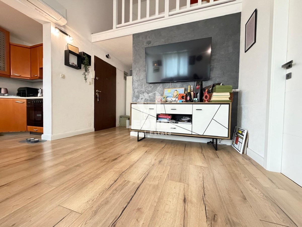 Stan z dvema spalnicama in galerijo na mirni lokaciji v Novigradu