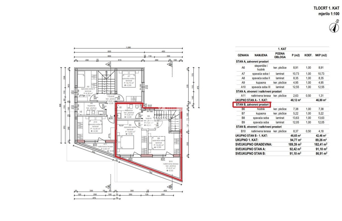 Dvojček hiša v mirnem okolju v bližini Umaga, Lovrečica