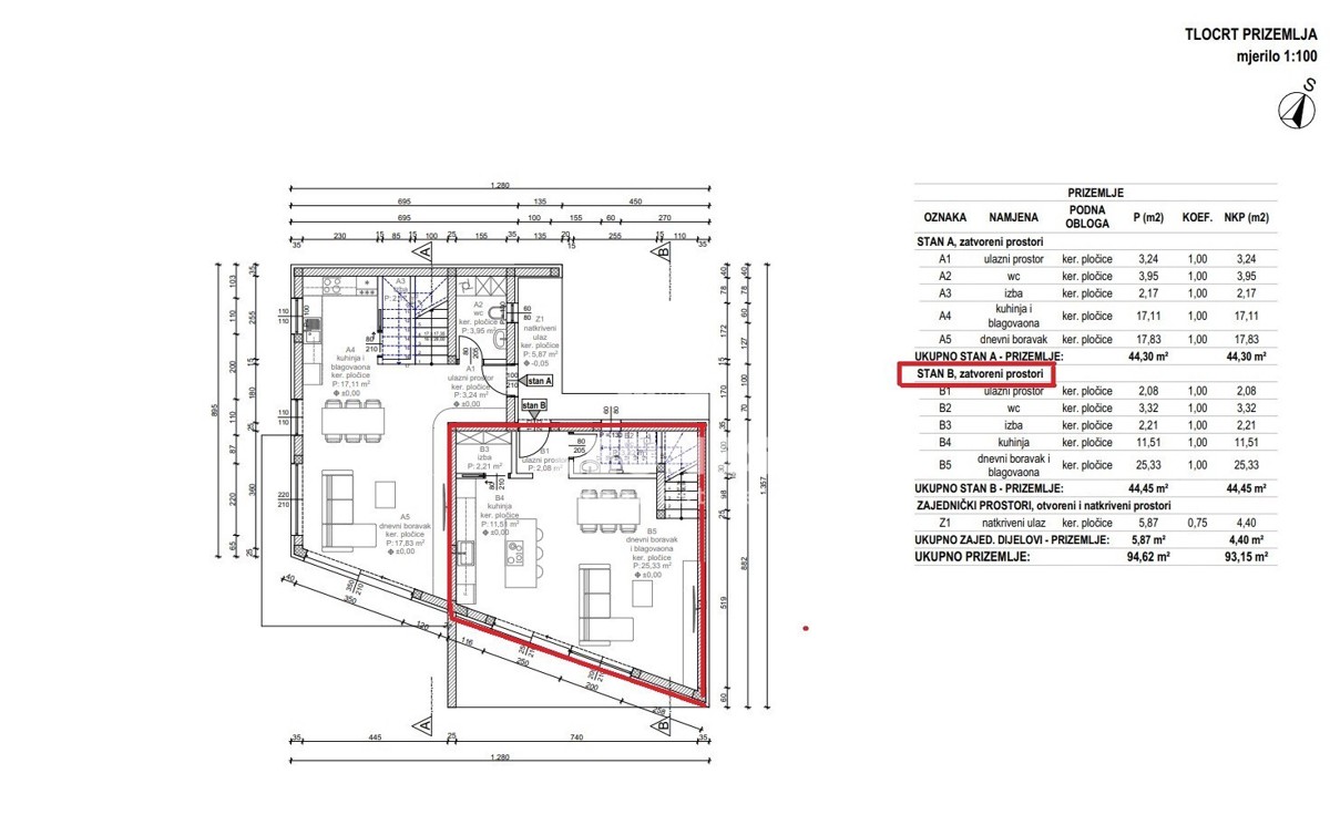 Dvojček hiša v mirnem okolju v bližini Umaga, Lovrečica