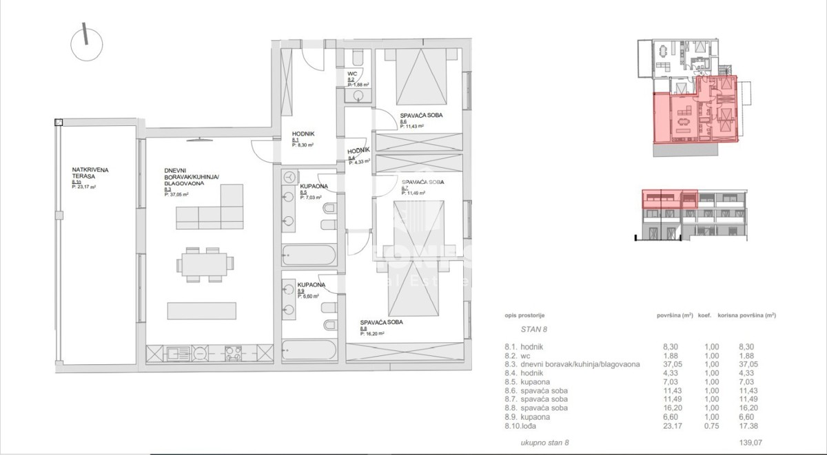 Čudovit penthouse s pogledom na morje 500 metrov od morja