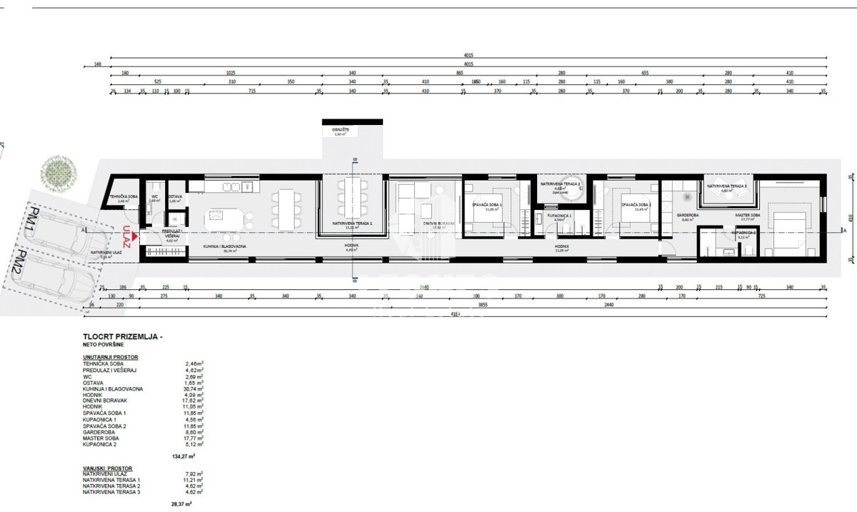 Lepa gradbena parcela s projektom enonadstropne hiše v bližini Umaga