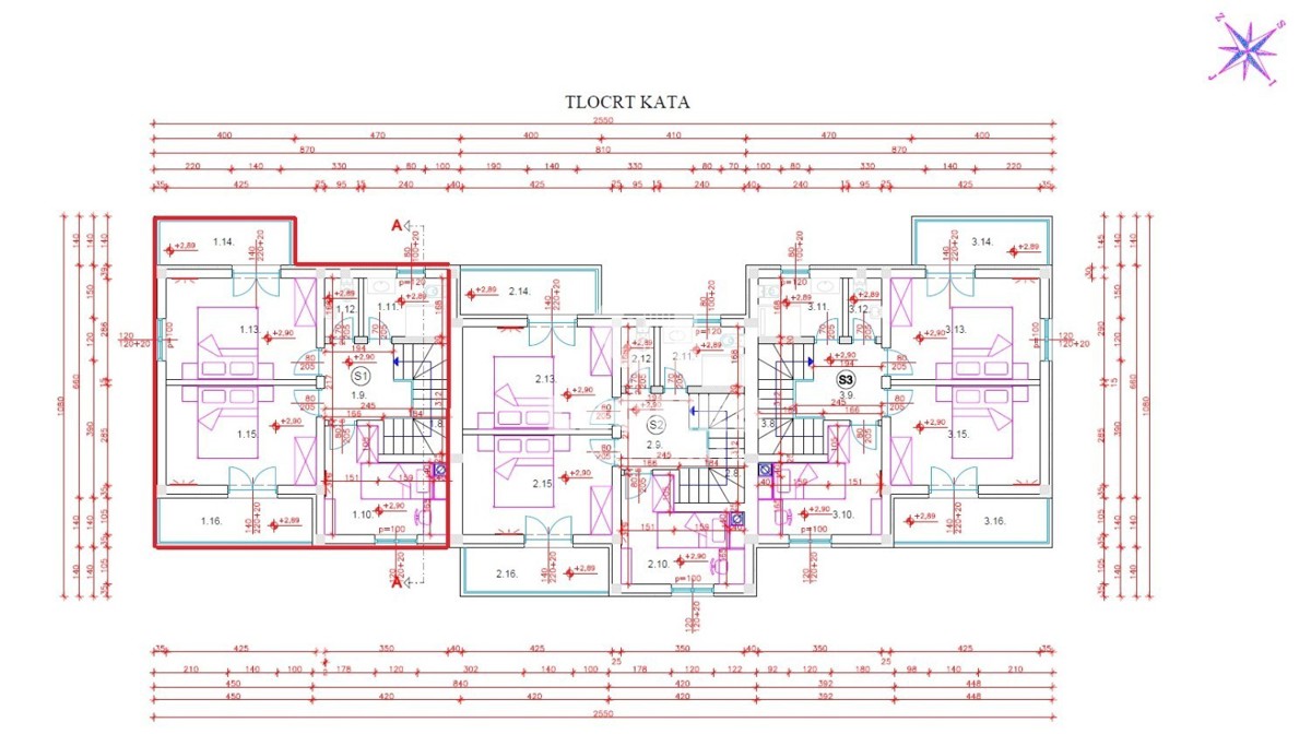 Vrstna hiša z bazenom v bližini Buja