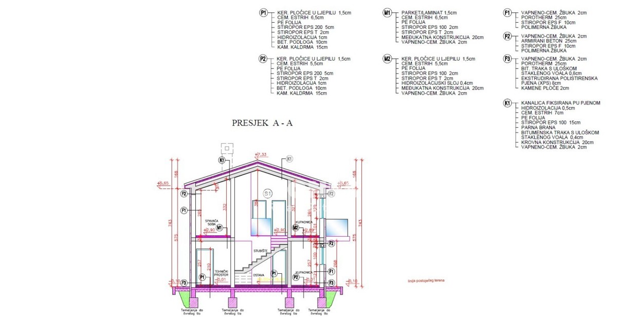 Vrstna hiša z bazenom v bližini Buja
