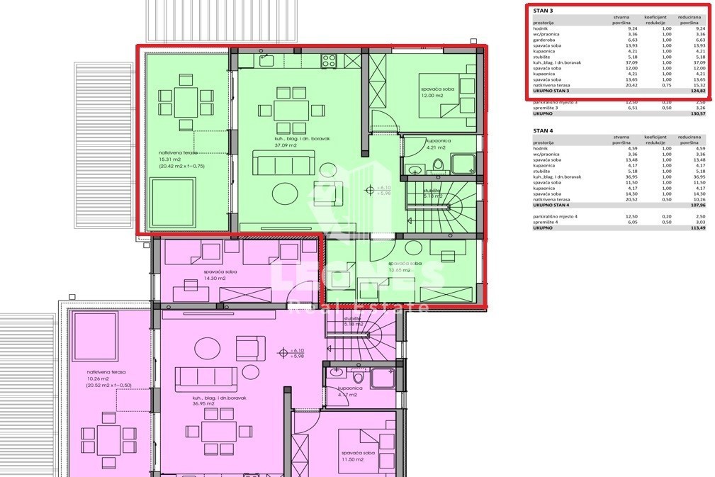 Dvoetažni apartma s pogledom na morje v bližini Poreča