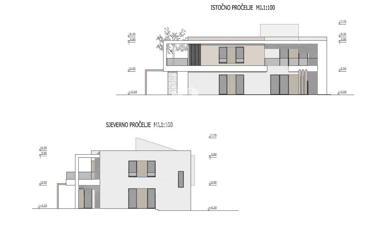 Moderna polsamostojna hiša z bazenom v bližini Umaga