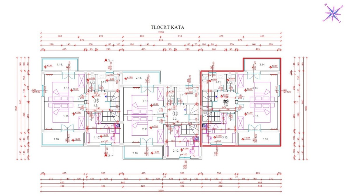 Vrstna hiša z bazenom v bližini Kaštele