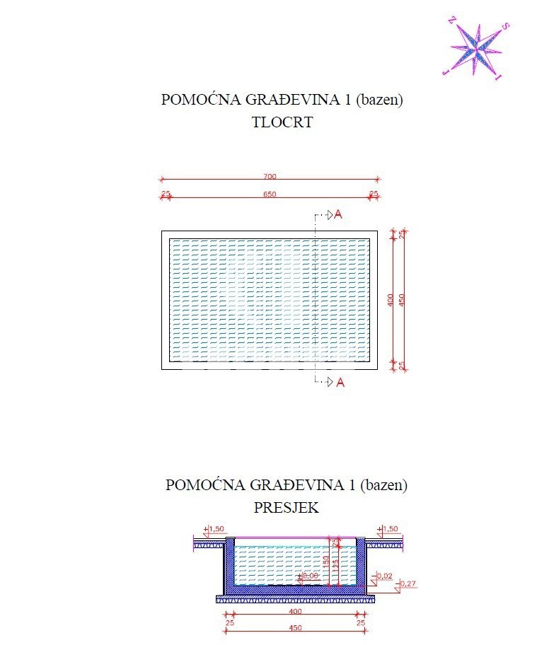 Vrstna hiša z bazenom v bližini Kaštele