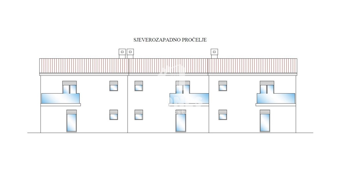 Vrstna hiša z bazenom v bližini Kaštel