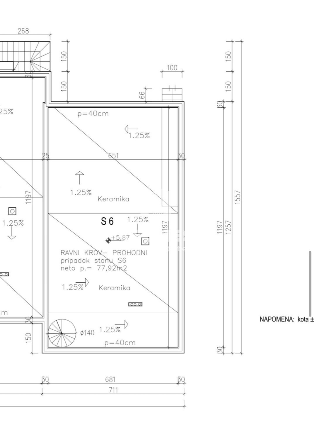 Stanovanje v novogradnji z dvema spalnicama in strešno teraso s pogledom na morje v Zambratiji