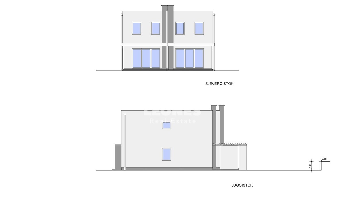 Dvojček hiša z bazenom v bližini Umaga