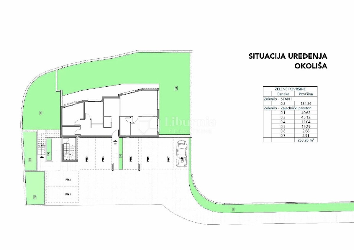 Mesto Krk. Novo stanovanje v pritličju z bazenom