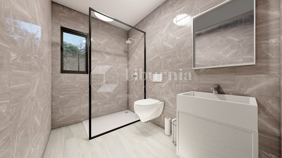 Krk, Malinska. Apartma v prvem nadstropju, 700 metrov od morja.